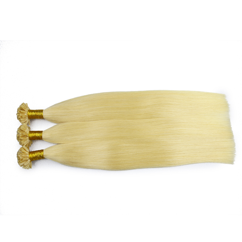 solan human hair extensions Double Drawn #613 remy u tip keratin hair extensions